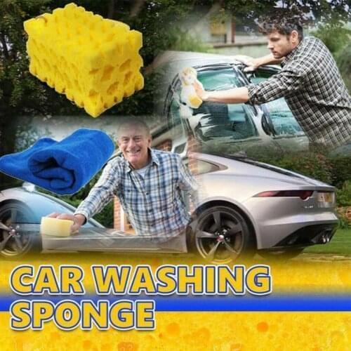 5/3/1 pcs Extra Large Car-Washing Sponge Coral Sponge Cleaning Block Honeycomb Yellow Sponge Coral wash Tools car accessries