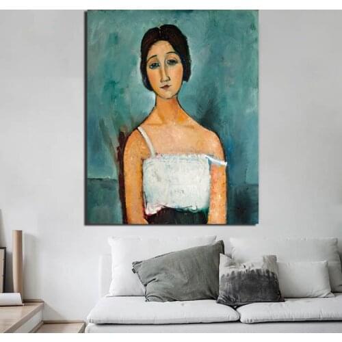 Amedeo Modigliani Christina Canvas Painting Print Living Room Home Decor Artwork Modern Wall Art Oil Painting Posters Pictures