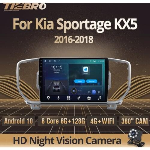 TIEBRO 2Din Android10.0 Car Radio For Kia Sportage KX5 2016-2018 Multimedia Video Player Stereo Receiver Navigation GPS Carplay