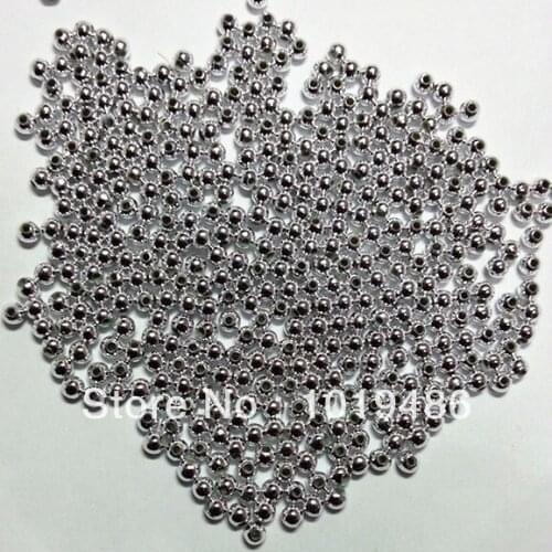 Free shipping ! 4 mm plating silver 4000pcs / lot interval bead, for chunky beads necklace jewelry making