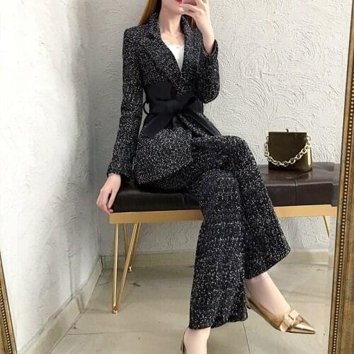 EASTQUEEN Womens Wool Pantsuits