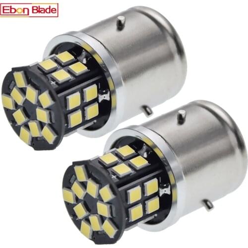 2Pcs BA21D LED Motorbike Moped Scooter Headllamp Bulb 2835 30SMD High Low Beam Moto ATV Front Headlight White 6000K 6V 12V 24V