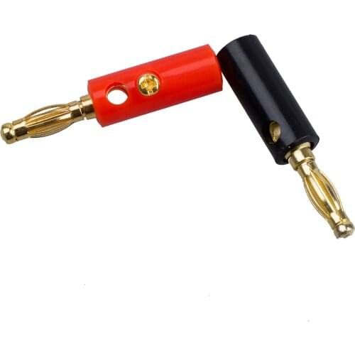 HOT-10 x Audio Speaker Screw Banana Gold Plate Plugs Connectors 4mm