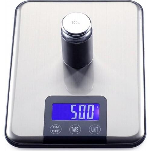 Hot Sale !!! 100% Original 15kg / 1g Ultra-thin Stainless Steel Food Scales Kitchen Backlight LCD Balance Cuisine Digital Terazi