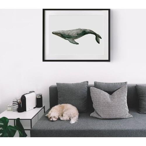 Whale Abstract Modern Decorative 40X50CM Painting Watercolor Paintings Home Furnishing