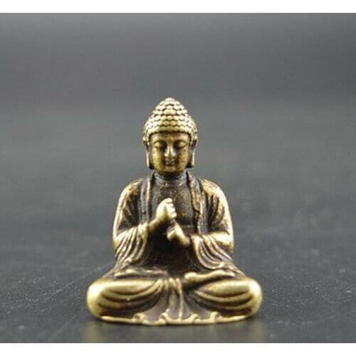 Chinas pure brass sakyamuni Buddha small statue