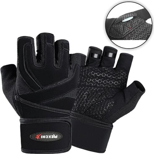 KoKossi Half-finger Gloves Compression Weightlifting Exercise Training Fitness Wrist Cycling Guard Dumbbell Breathable Gloves