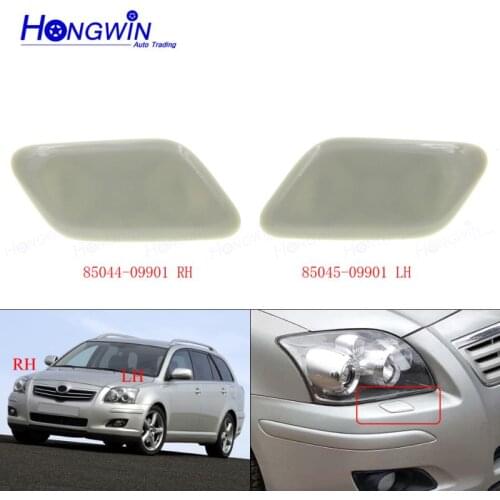 85044-09901 (RH)& 8504509901 (LH) Headlight Cleaning Cap Washer Nozzle Spray Covers For Toyota Avensis T25 2005-2009