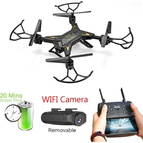 KY601S RC Helicopter Drone with Camera HD 1080P WIFI FPV Selfie Drone Professional Foldable Quadcopter 20mins Battery Life