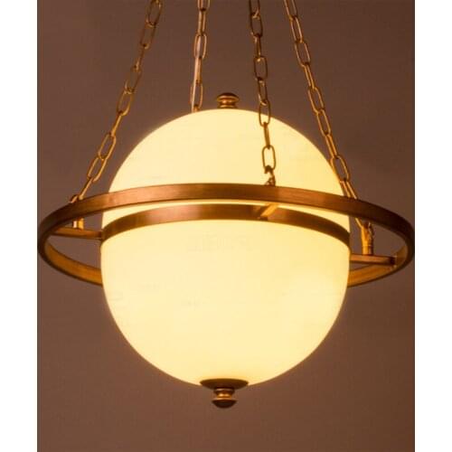 Saturn Halo Planet Pendant Lamp Iron Frame New Light Art Deco Sitting Room Resturant