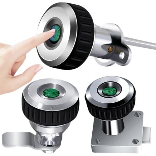 Magnetic Drawer Cabinet Lock Fingerprint Smart Padlock Cupboard Buttons 20 Fingerprints Electronic Battery Operated Door Lock