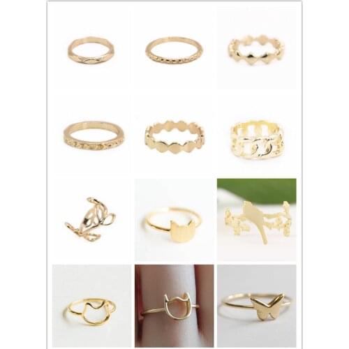 Single Product Sales Trendy Style Ring Branch Cat Bird Butterfly Animals and insects Series Ring Wedding Bands