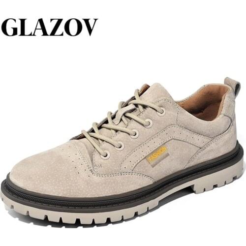 GLAZOV Brand Outdoor Mens Desert Steel Toe Anti Smashing Protective Safety Shoes Men Puncture Proof Work Boots Shoes Sneakers