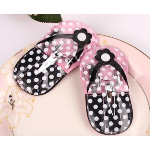 50sets/lot Flip Flop Manicure Set Nail cutter Bridal & Wedding Shower Beauty Sets Wedding Favors Gift For Guest