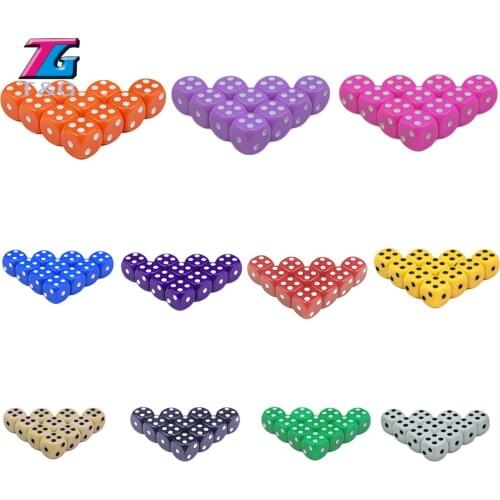 T&G 16mm Rounded Corner Gambling Dice Set 10pcs/Set Standard 6 Sided for Bar Games /Entertainment Birthday Party As Gift