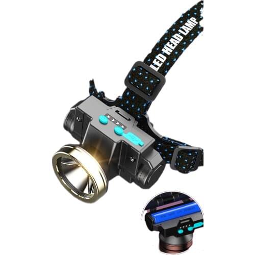 Headlamp induction trumpet fishing night long life for battery charging lightweight head-mounted light bright long-range