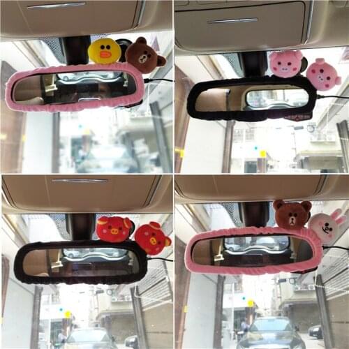 Creative Car Rearview Mirror Cover Decoration Cute Cartoon Goddess Special Automotive Interior