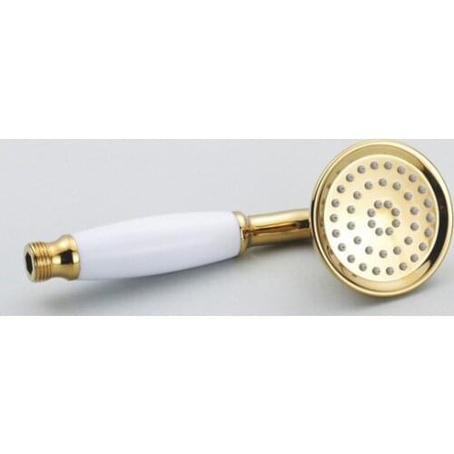 Polished Gold Bathroom Handheld Shower Head for Shower Faucet Telephone Style Hand Held Shower Head ZD026