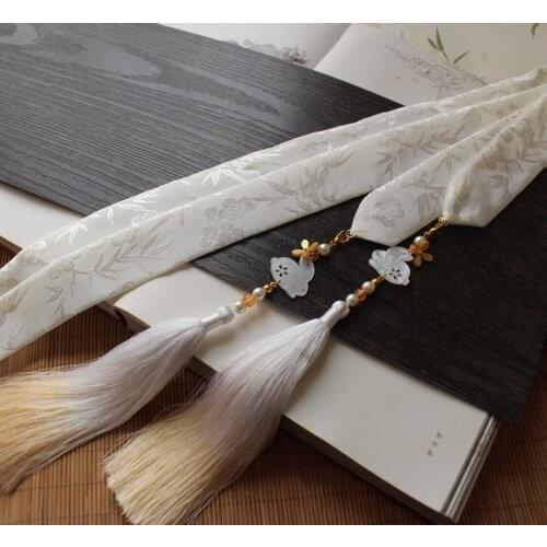 Gradient Tassels Chinese Clothing Hair Band Antique Style Rabbit Hair Band Xian Qi Ribbon Headwear