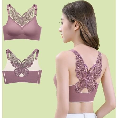 Roupa interior de fio de renda sexy de tamanho grande para mulheres push up sutiã com almofada kpop moda aconchegante envoltório