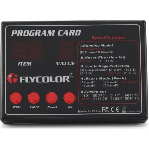 Original FLYCOLOR Fly Monster Programing Card for Remote Control RC Boats Ship Flycolor ESC Electronic Speed Controller