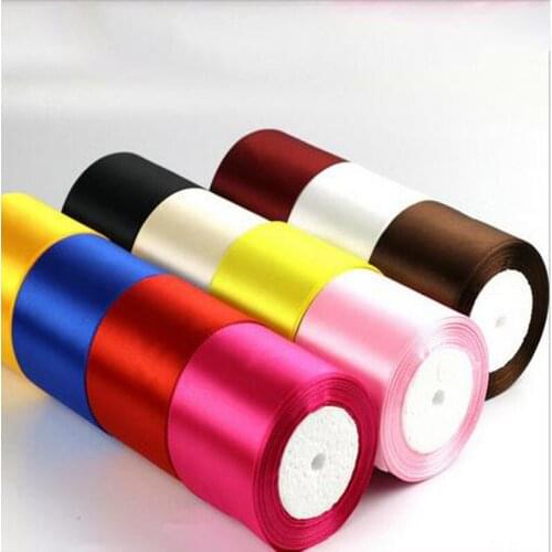 REDJCK 25 Yards\lot 75mm Width Satin Ribbon DIY Wedding Party Decoration Scrapbooks Crafts Gift Packing Polyester Belt Ribbons
