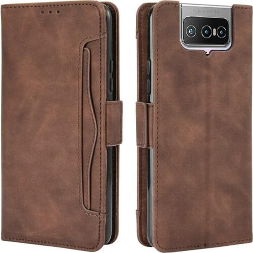 Removable Card Slot Leather 360 Protect for Asus Zenfone 8 Flip ZS672KS Flip Case Wallet Funda Zenfone 7 Pro ZS671KS 670 ZS590KS