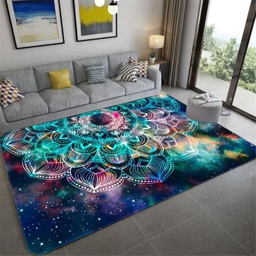 Nordic Colorful Star Sky Mandala Carpet Living Room Gorgeous Floor Mat Girl Bedroom Rug Floral Carpet Bathroom Mat Doormat Home