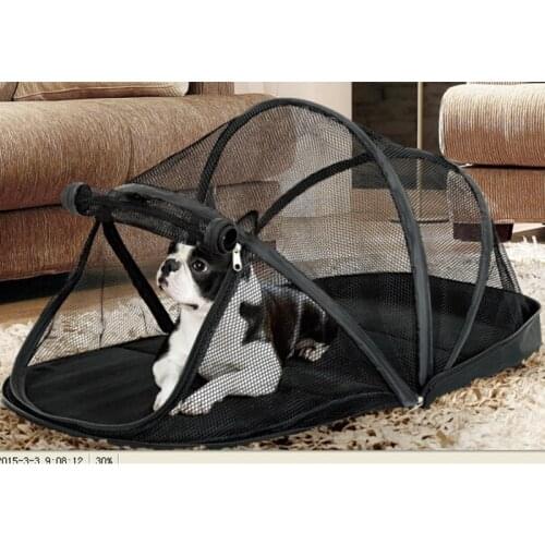 Folded Dog Tent House Cage for Small Dogs Cat Net Tent for Cats Outdoor Kennel Pet Puppy Anti-Mosquito Net Tents Puppy Supplies