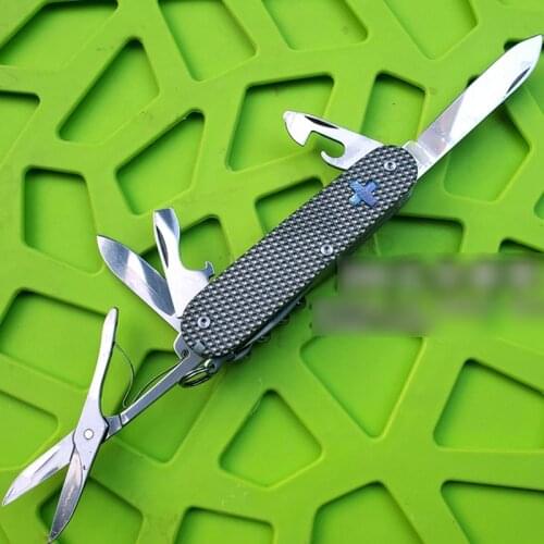 EDC Titanium Alloy Handle Folding Knife Hollow Paper Cutting Art Blade Cutting Knife Unpacking Camping Pocket Survival Outdoor