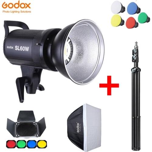 Godox SL60W LED Video Light SL-60W 5600K White Version Video Light Continuous Light Bowens Mount for Studio Video Recording