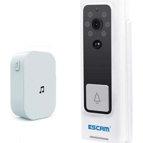 ESCAM V3 2MP 1080P Wire-Free Battery Power WIFI Doorbell Intercom Video Door Phone Night Vision Visual DoorViewer CCTV Camera