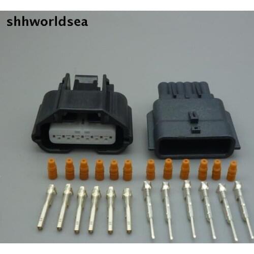 Worldgolden 5/30/100sets kit 6pin air metre, wire harness connectors 7283-8850-30 7282-8850-30 air flow meter plugs for nissan