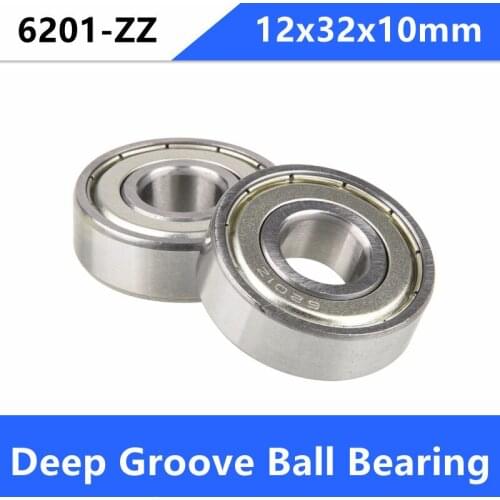 20pcs/lot 6201ZZ 6201 Shielded Deep Groove Radial Ball Bearings 12x32x10 mm