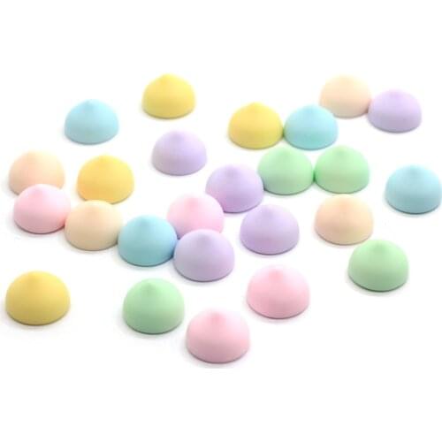 50/100pcs Colorful Round Cake Flatback Stickers Chunky Resin Bead Cheap Novel for Craft Decoration DIY Decorations