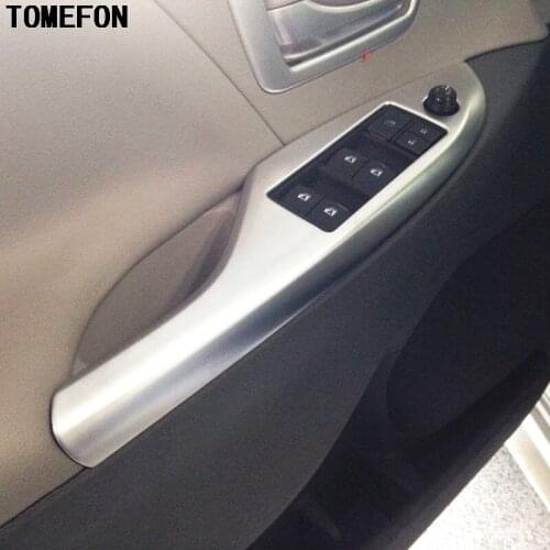 ABS Chrome For Toyota Sienna 2010-2016 Third Generation Car Inner Window Lifter Button Decoration Sticker Armrest Control Cover