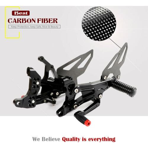 Carbon Fiber CNC Aluminum Adjustable Motorcycle Foot Pegs Rest Rearset Rear Set Footrest for DUCATI Panigale V4 V4S 2018-2020