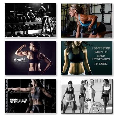 More Style Choose Sex Model Motivational Bodybuilding Quotes Art Print Silk Poster Home Wall Decor 24x36inch
