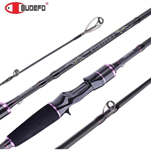 BUDEFO SWEEPFIRE Carbon Spinning Casting Fishing Rod 1.65m 1.95m 2.1m 2.4m 2.7m Baitcasting Travel Pesca 5-30g