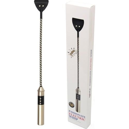 Electric Shock Whip Leash Bdsm Leather Slave Spanking Paddle SM Bondage E-stim Flogger Sex Toys For Couples Adult Game