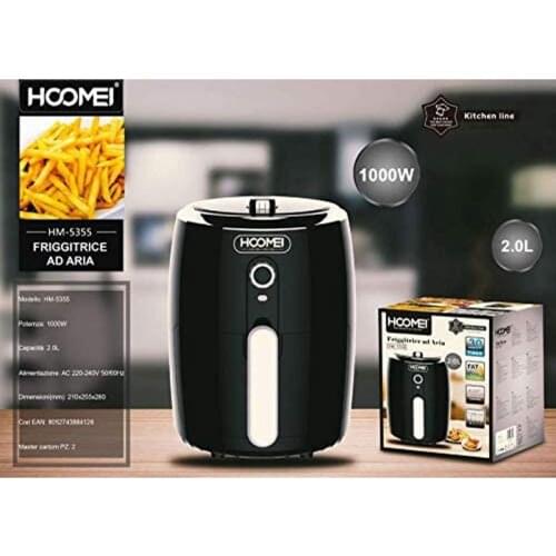 HOOMEI oil-free air fryer allows cooking-80% fat. Warming up faster. ControlTemperatura and Timer