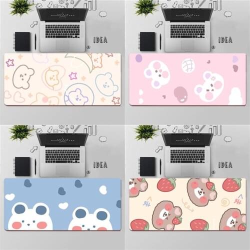 Cute Japense Rabbit Bear Gaming Mouse Pad Large MousePad Gamer Mouse Mat Computer Office XXL Mouse Carpet Keyboard pad Desk Mat