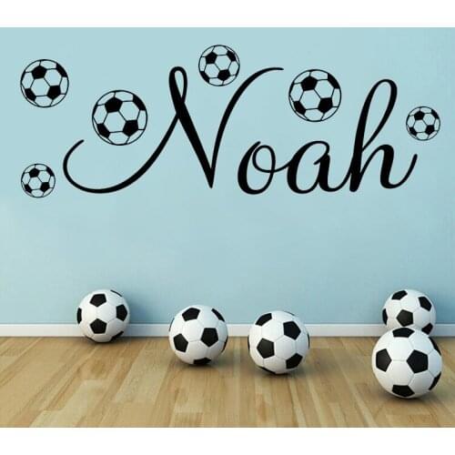 Name Custom Football Sport Wall Sticker Personaliazed Quote Boys Bedroom Decor Vinyl Decal Removable Wall Deoration Mural Z152