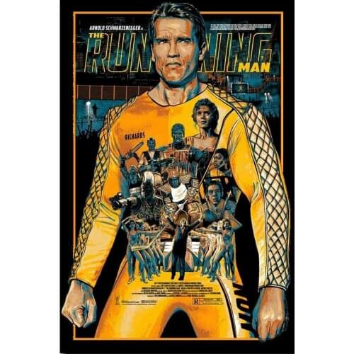 MT1065 The Running Man Arnold Classic Movie Film Painting Art Poster Print Canvas Home Decor Picture Wall Print