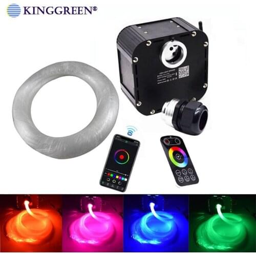 Fiber Optic Light Kit Twinkle 50W Bluetooth APP Control LED Fiber Optic Light With Touch Remote Controller Free Shipping