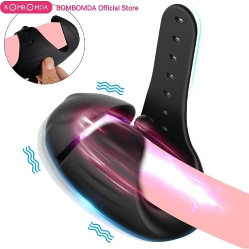 Powerful Vibrator Glans Massager Penis Stimulation Penis Delay Trainer Male Masturbator Sex Machine Sex Toys for Men Adults