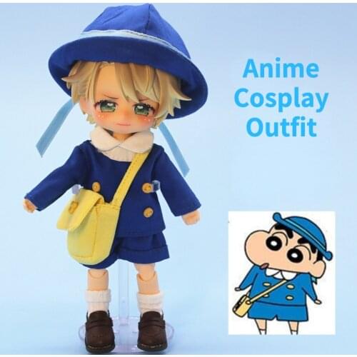 New Ob11 Doll Clothes Anime Cosplay Outfit Kindergarten Suits 1/12 Doll House 16cm BJD GSC Obitsiu 11 Universal Accessory