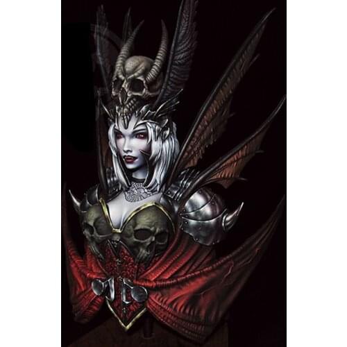 New Unassembled 1/10 ancient fantasy woman warrior bust Resin Figure Unpainted Model Kit