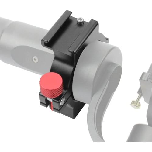 New 4-Ring Hot Shoe Adapter Ring Microphone Mount for Zhiyun Smooth 4 Handle Gimbal Stabilizer Rode LED Video Light Accessory