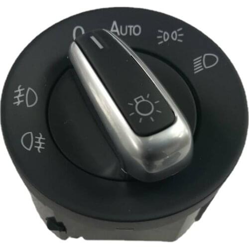 Auto New Chrome Headlights Fog Lamp Switch Control for VW Golf Jetta Passat CC 5ND 941 431B / 5ND941431B